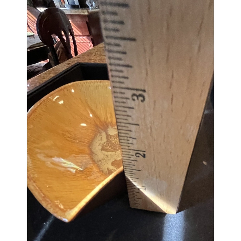 Arkayo Studio Raymond Koechlin MCM California Drip Dish Yellow, Green, Brown VTG - Picture 6 of 6